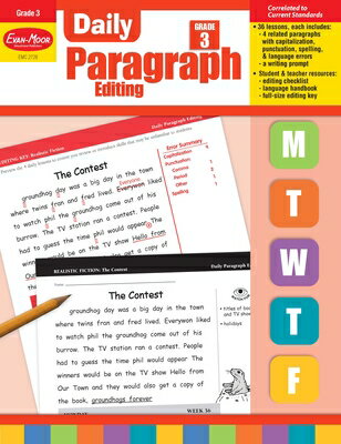 Daily Paragraph Editing, Grade 3 Teacher Edition DAILY PARAGRAPH EDITING GRD 3 （Daily Paragraph Editing） 