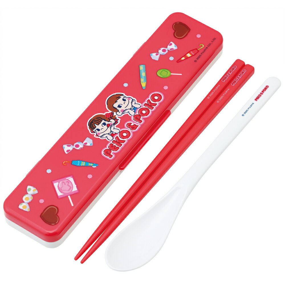 ペコちゃん　おかし　おはし スプーン コンビセット 18cm 抗菌