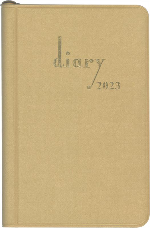 248　横線ポケット日記（ゴールド）