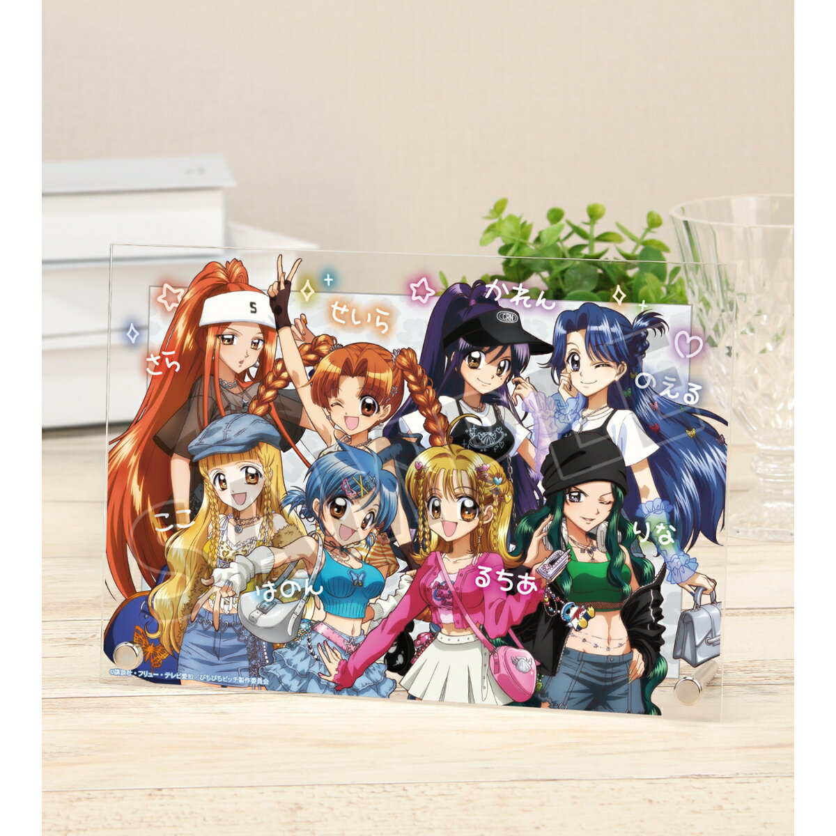 アニメ「ぴちぴちピッチ」描き下ろし 集合 Y2Kファッションver. A5アクリルパネル ver.B