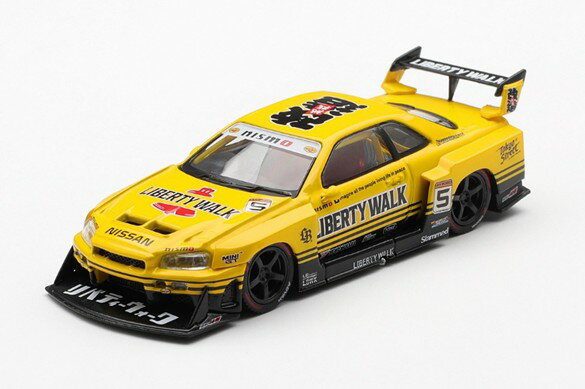MINI-GT 1/64 Nissan LB-ER34 Super Silhouette スカイライン スポーツイエロー(右ハンドル) 【MGT01182-BL】 (ミニカー)