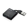 USB2.0 ケーブル固定メモリカードリーダ／43＋5／ブラック