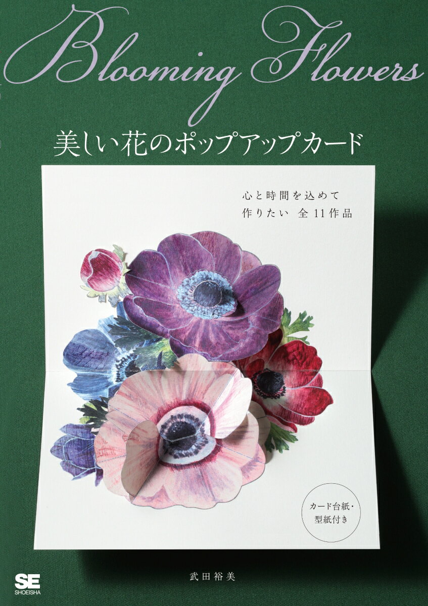 真っ平らな紙を開くと掌で別世界が生まれる驚きと、それが自分の手によって消え、再び真っ平らに戻る儚さを併せ持つポップアップ。“高さ・幅・奥行”という三次元空間に、“時間”を加えた四次元の世界を表現しながら、さまざまな花が開く様子をポップアップカードに込めました。花や植物が持つ姿や仕草の特徴を感じて、ぜひ切って、折って、組み立ててみてください。心と時間を込めて作りたい、全１１作品。