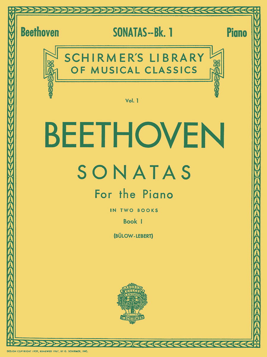 【輸入楽譜】ベートーヴェン, Ludwig van: ピアノ・ソナタ全集 第1巻: Op.2-Op.31/Bulow & Lebert編