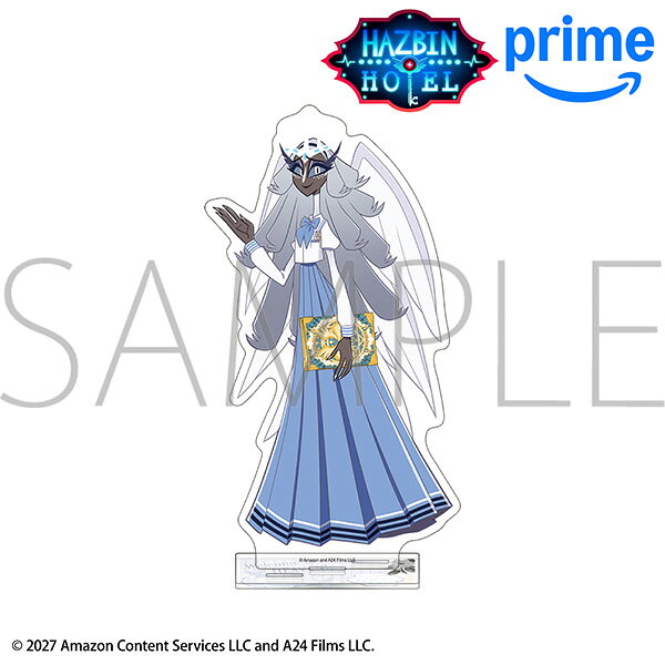 「ハズビン・ホテルへようこそ」より
描き下ろしイラストが楽しめるアクリルスタンドが登場！
台座に穴が3つあるので別売りの他キャラクターの
アクリルスタンドを立てることも可能です。
&copy;Hazbin Hotel 2027 Amazon Content Services LLC and A24 Films LLC.