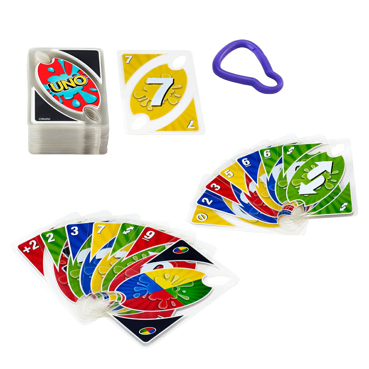 マテルゲーム(Mattel Game) ウノ(UNO)　スプラッシュ ぬれてもあそべる！ ゲーム パーティーグッズ カードゲーム 108枚 2-10人用 7歳から レッド DHW42 3