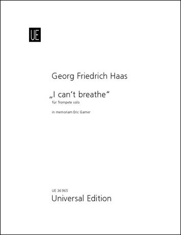 【輸入楽譜】ハース, Georg Friedrich: アイ・キャント・ブリーズ ～ エリック・ガーナーを悼んで [ ハース, Georg Friedrich ]