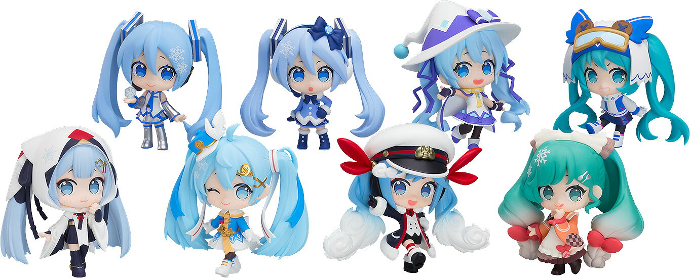 なにがでるかはお楽しみのブラインドボックスシリーズで『雪ミクオールスターズ』が登場です！
イラストレーター上倉エク氏描き下ろしのキュートな雪ミク達を是非お迎えください。
全8種展開になります。
2010/2012/2014/2016/2018/2020/2022/2024

【ご購入に関するご案内】
※1BOXのご購入で、全種揃います。
※後日ご案内予定の「ブラインドボックスシリーズ 雪ミクオールスターズ フィギュアコレクション Vol.2」(別売)と合わせて飾ろう。

※掲載の写真はサンプル品を撮影しています。実際の商品とは一部仕様等異なる場合があります。
※商品の塗装は彩色工程が手作業になるため、商品個々に多少の差異があります。予めご了承ください。
※製品は自立しません。付属の台座や支柱を使用してください。

【付属品】
専用台座

Art by 上倉エク &copy; Crypton Future Media, INC. www.piapro.net

・ホビー系商品についての諸注意
メーカー都合により発売の大幅な延期が発生する可能性がございます。
予約商品についてはメーカーから順次入荷次第の発送となります。メーカー公表の発売日とは異なる場合がございますのでご了承ください。【対象年齢】：【商品サイズ (cm)】(高さ）：7.5