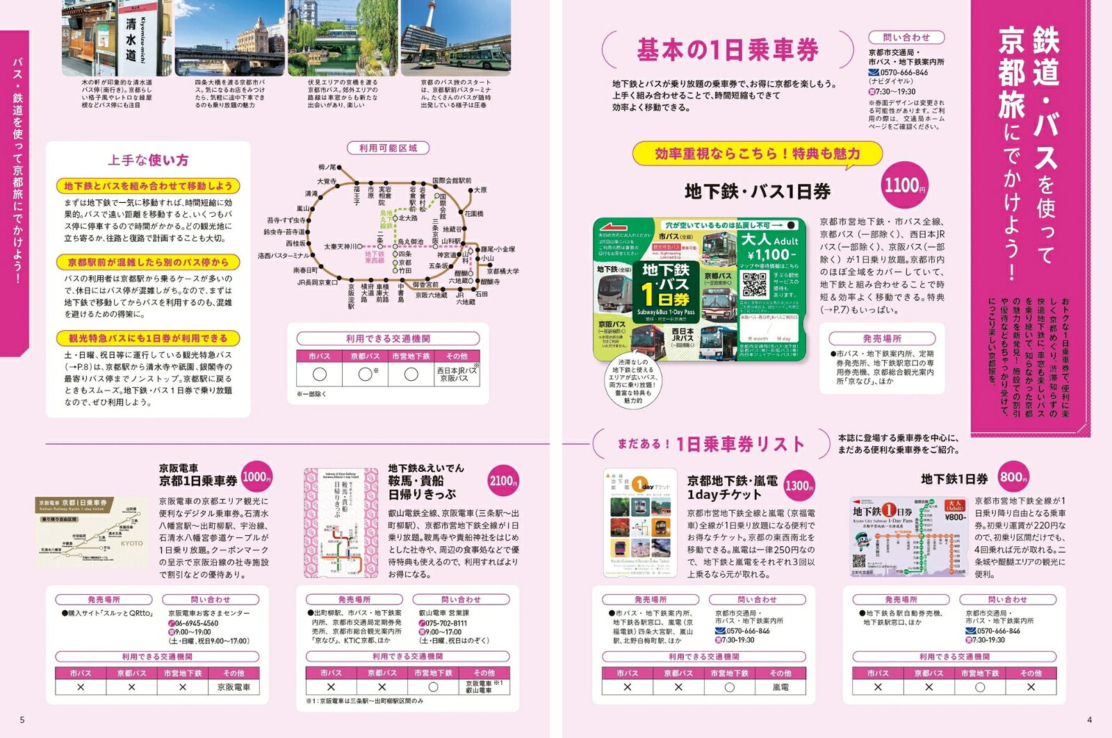 一日乗車券でめぐる京都 （昭文社ムック） [ 昭文社 旅行ガイドブック 編集部 ] book-21602685 楽天ブックス サンプル画像3