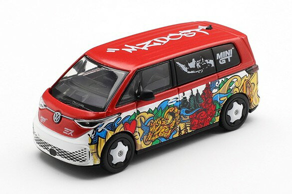 1/64スケールで新旧スポーツカーやレーシングカーを精密にモデル化しているMINI GTの新作として、インドネシアのモデルカーカスタマイザーである「ミズ ダイキャスト」デザインのアイテムが登場します。
今回題材となったのは「フォルクスワーゲン ID. Buzz」です。
ベースとなっているのは、フォルクスワーゲンが開発した純EV専用のMEBプラットフォーム。
実車は、初めから電気自動車として設計されました。
インテリア素材には動物由来の材料を使用せず、革と同等の質感をもつポリウレタン生地や、ペットボトルから再生した繊維などが使われています。

パッケージサイズ: 約 W100 x D45 x H35 (mm)
素材:ダイキャスト

Prototype Sample-Approval Pending　版権元監修中、写真はサンプルのため実際の商品と異なる場合がございます。

※こちらの商品には「チェイスカー（限定色）」が封入されている場合がございます。商品はランダムにお届けするためカラーはお選びいただけません。
※本案内に記載のパッケージサイズや素材は予告なく変更される場合がございます。予めご了承ください。
※メーカー都合により大幅な発売延期や発売中止が発生する場合がございます。予めご了承ください。

・ホビー系商品についての諸注意
メーカー都合により発売の大幅な延期が発生する可能性がございます。
予約商品についてはメーカーから順次入荷次第の発送となります。メーカー公表の発売日とは異なる場合がございますのでご了承ください。【対象年齢】：