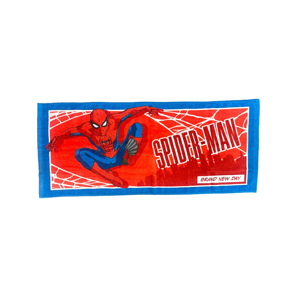 映画「スパイダーマン:ブランド・ニュー・デイ」のフェイスタオルです。【商品サイズ (cm)】(幅×高さ）：80×34
