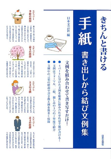 文例を組み合わせて書き写すだけ。４パートに分けた文例を順番に組み合わせれば手紙が書ける。文例はフォーマル、一般、親しみの３つの丁寧度で紹介。文例中の言葉の解説や書き換え例を数多く収録。