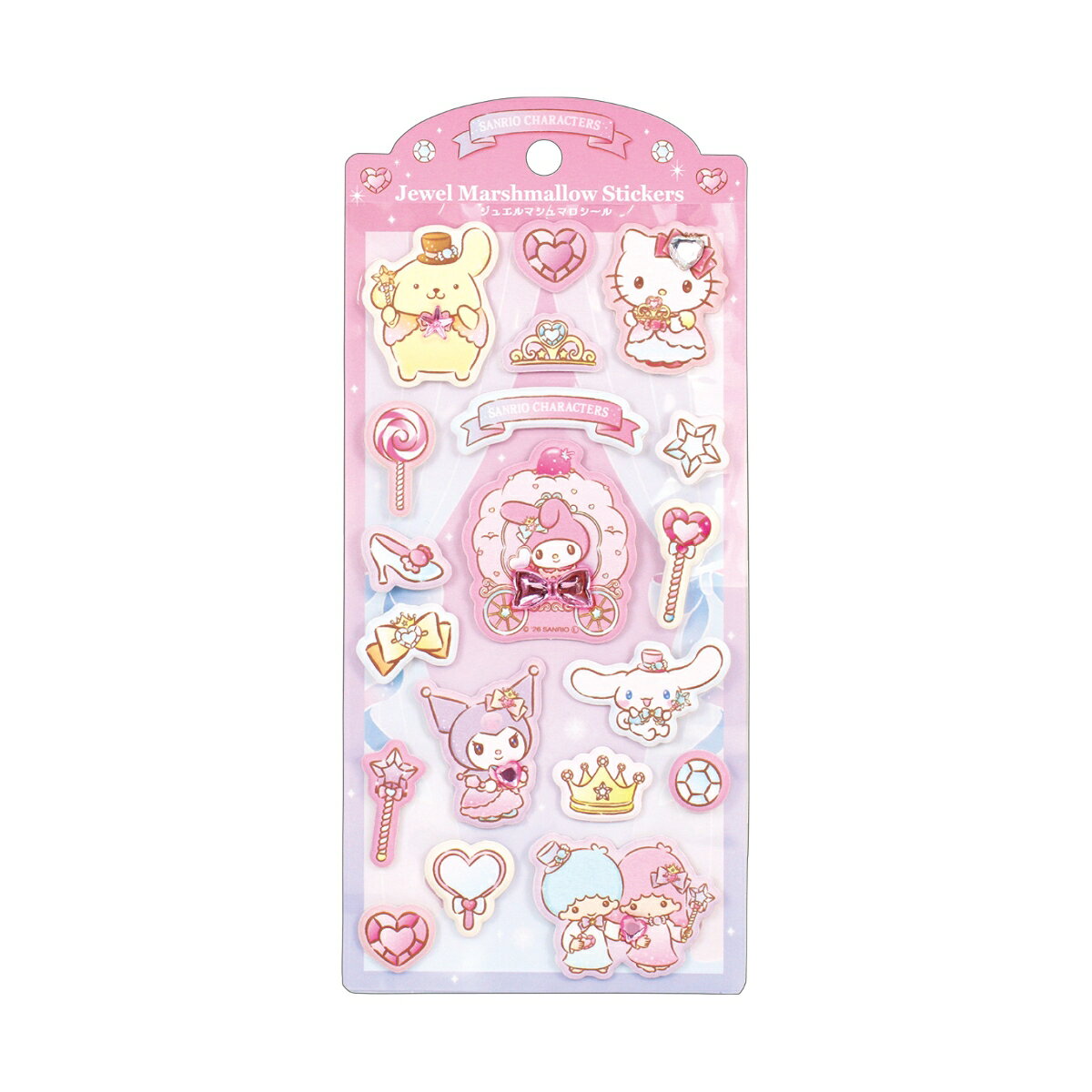 サンリオキャラクターズジュエルマシュマロシール スパークルジュエル／集合
