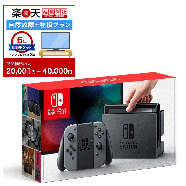 Nintendo Switch Joy-Con(L)/(R) グレー 【楽天あんしん延長保証（自然故障＋物損プラン）セット】の画像