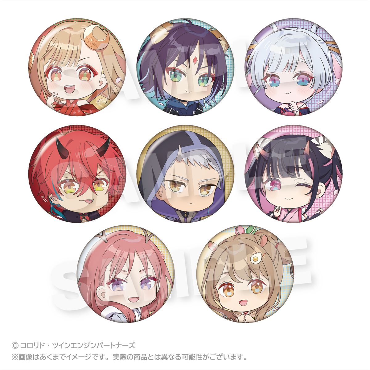 「超かぐや姫！」からトレーディングミニキャラ缶バッジが登場！【対象年齢】：15歳以上【商品サイズ (cm)】(幅×高さ）：5.7×5.7