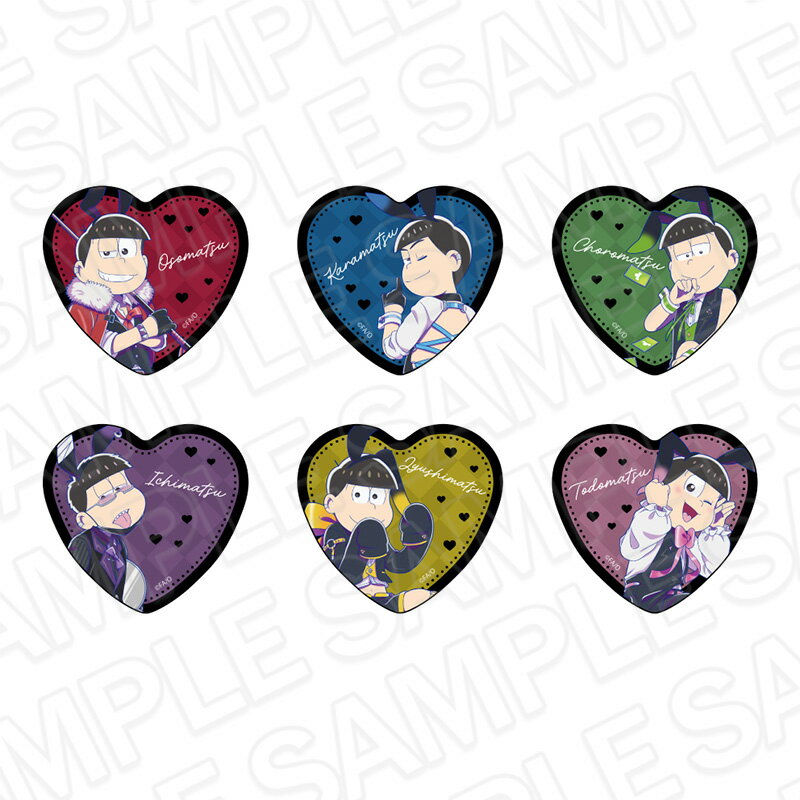 おそ松さん ハート型ホログラムカンバッジ（ブラインド） バニーボーイ ver．