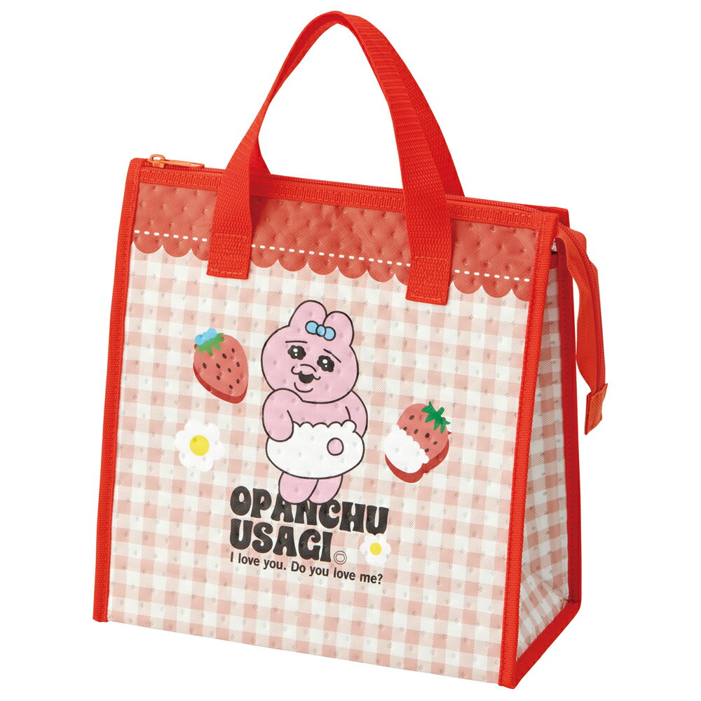 おぱんちゅうさぎ ストロベリー ランチバッグ 不織布 保冷 お弁当入れ 保冷バッグ
