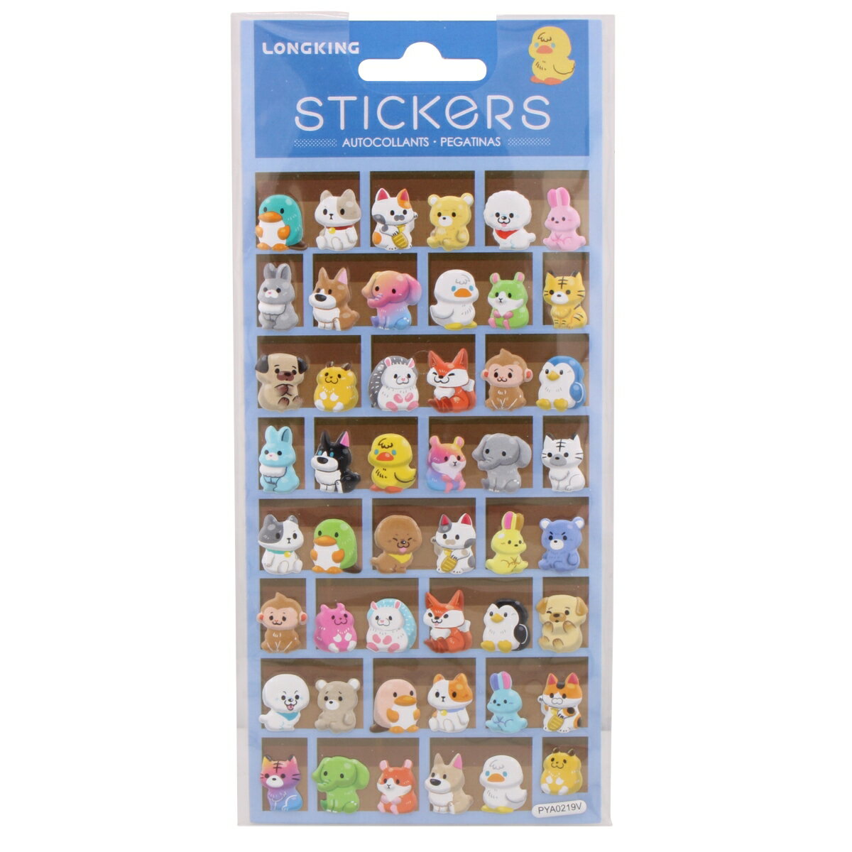STICKERS動物アパートブルー