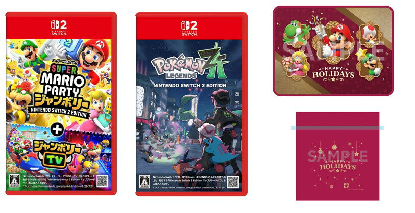 【楽天ブックス限定特典】【セット商品】スーパー マリオパーティ ジャンボリー+ ジャンボリーTV + Pokemon LEGENDS Z-A(ブランケット+ラッ...