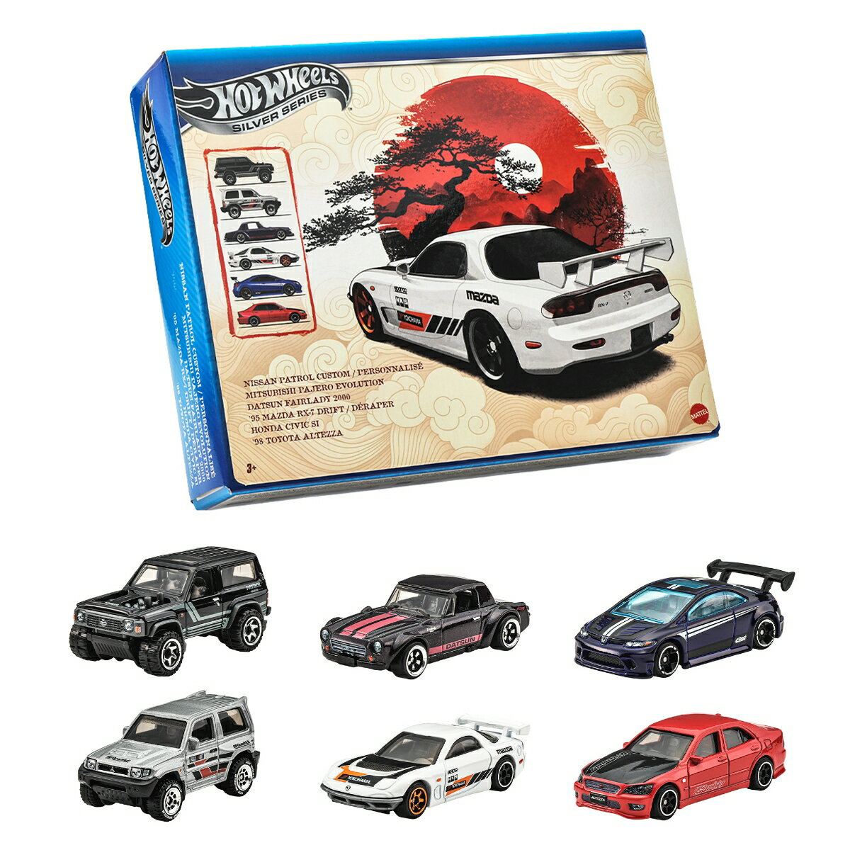 ホットウィール(Hot Wheels)　ストリート・オブ・ジャパン マルチパック 乗り物おもちゃ ミニカー 6台入り 3歳から マルチ JLB23