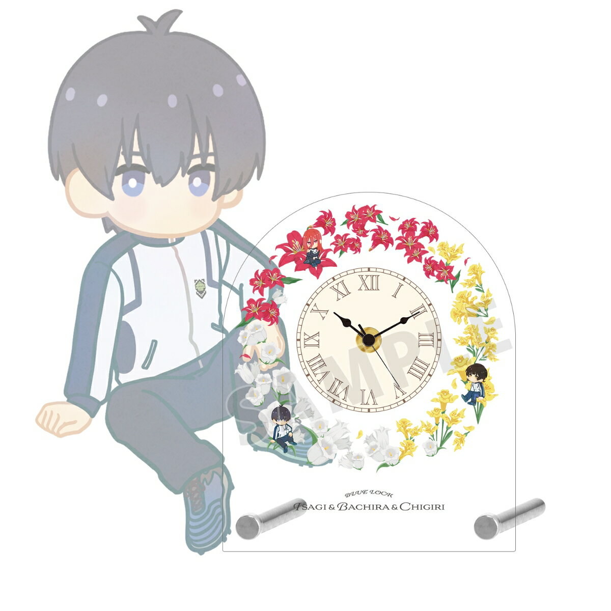 TVアニメ『ブルーロック』潔 世一&蜂楽 廻&千切 豹馬 Botania 第2弾 アクリルスタンド時計