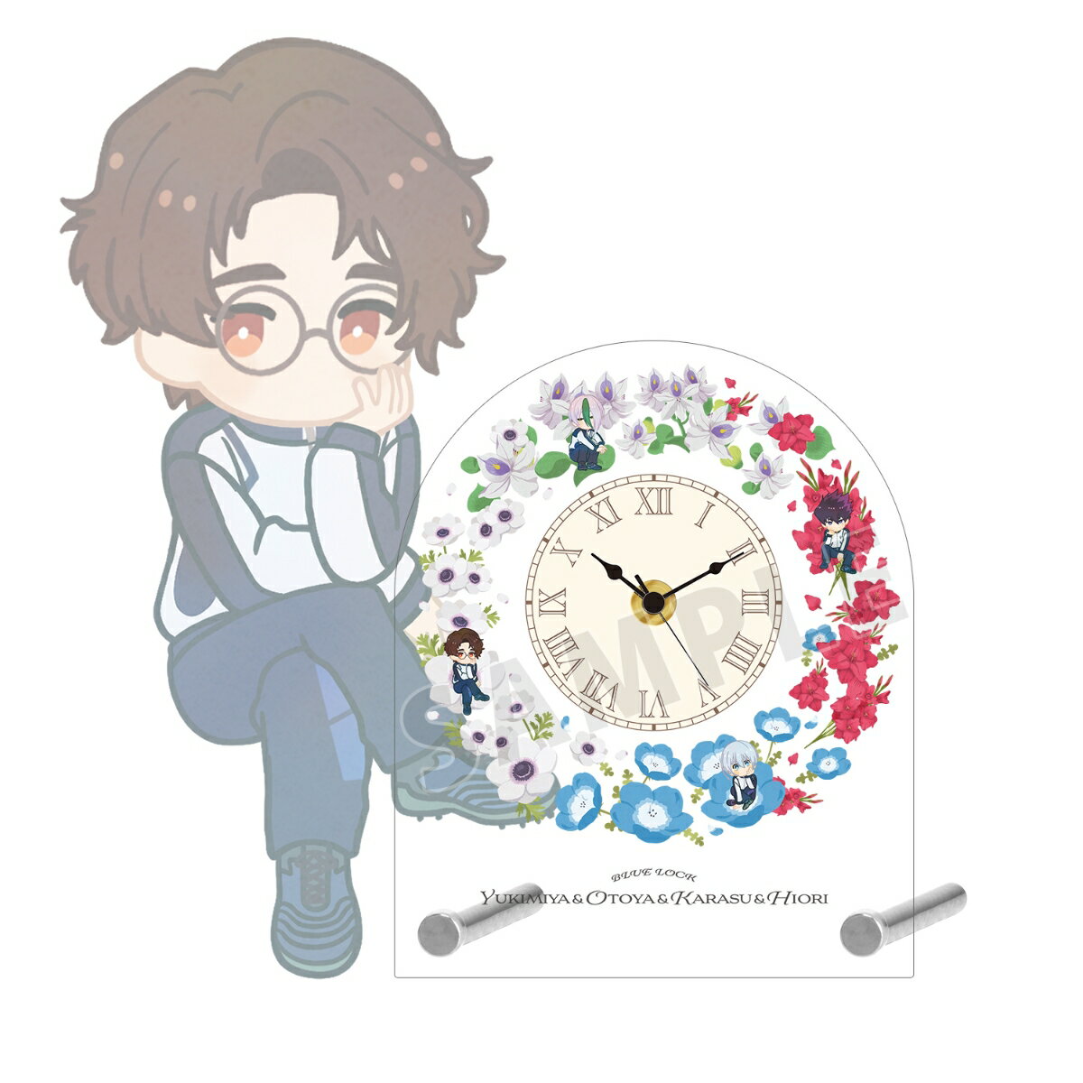 TVアニメ『ブルーロック』雪宮 剣優&乙夜 影汰&烏 旅人&氷織 羊 Botania 第2弾 アクリルスタンド時計