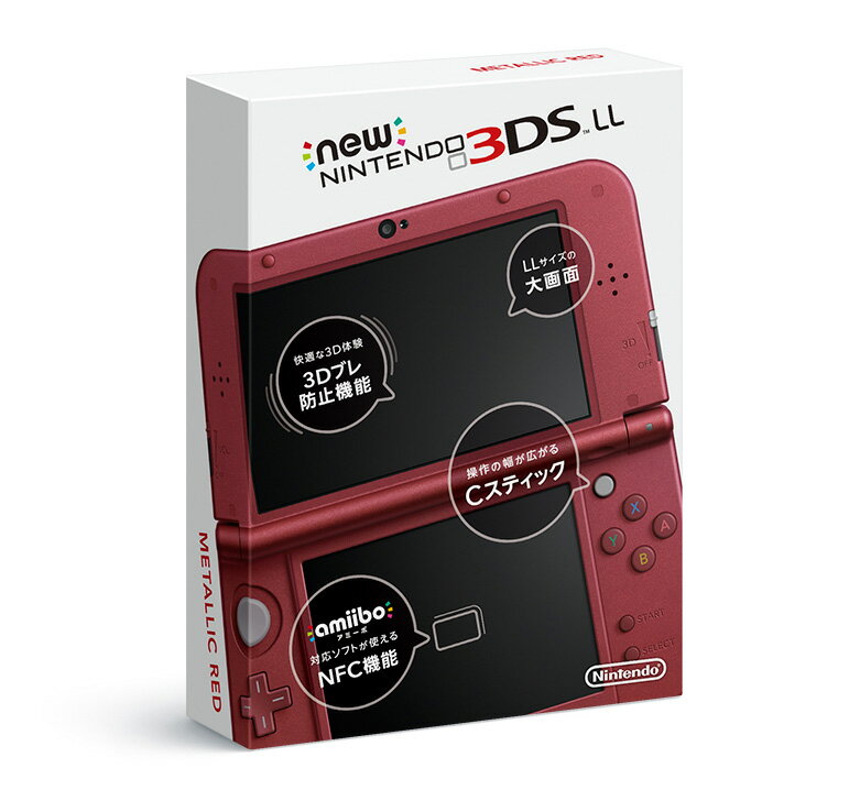 Newニンテンドー3DS LL メタリックレッドの画像