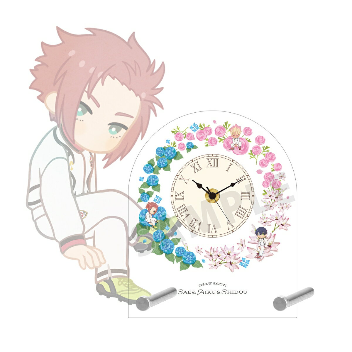 TVアニメ『ブルーロック』糸師 冴&オリヴァ・愛空&士道 龍聖 Botania 第2弾 アクリルスタンド時計