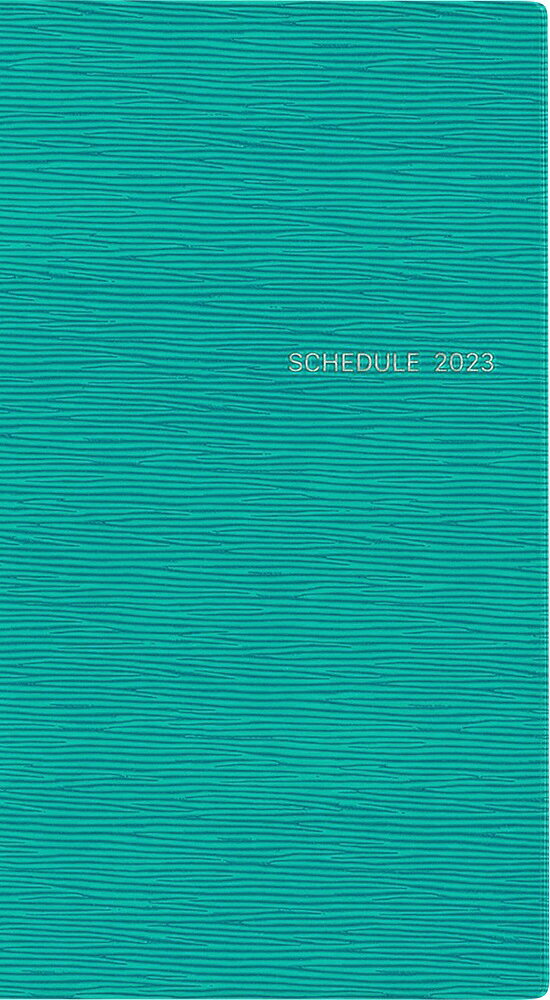 シンプル手帳 ターコイズ 2023年1月始まり