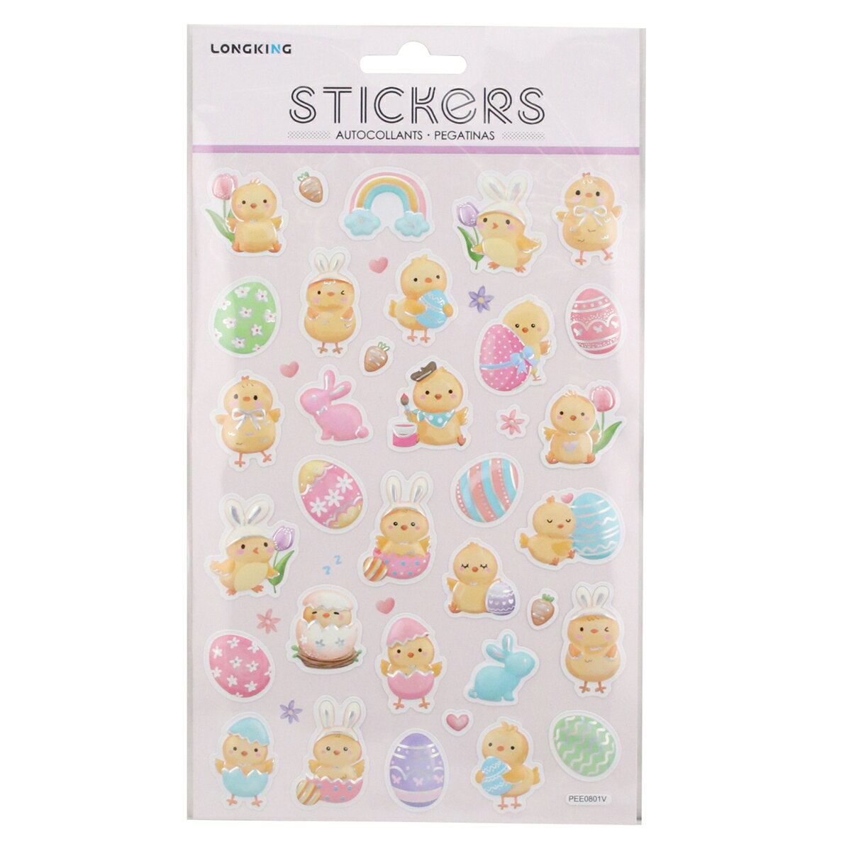 メルヘンなひよこがかわいい、ぷにぷにしたシールです。【対象年齢】：6歳以上【商品サイズ (cm)】(幅×高さ×奥行）：14×25×0.4