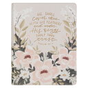 KJV Note-Taking Bible Faux Leather Under His Wings, Cream Floral Printed Ps. 91:...