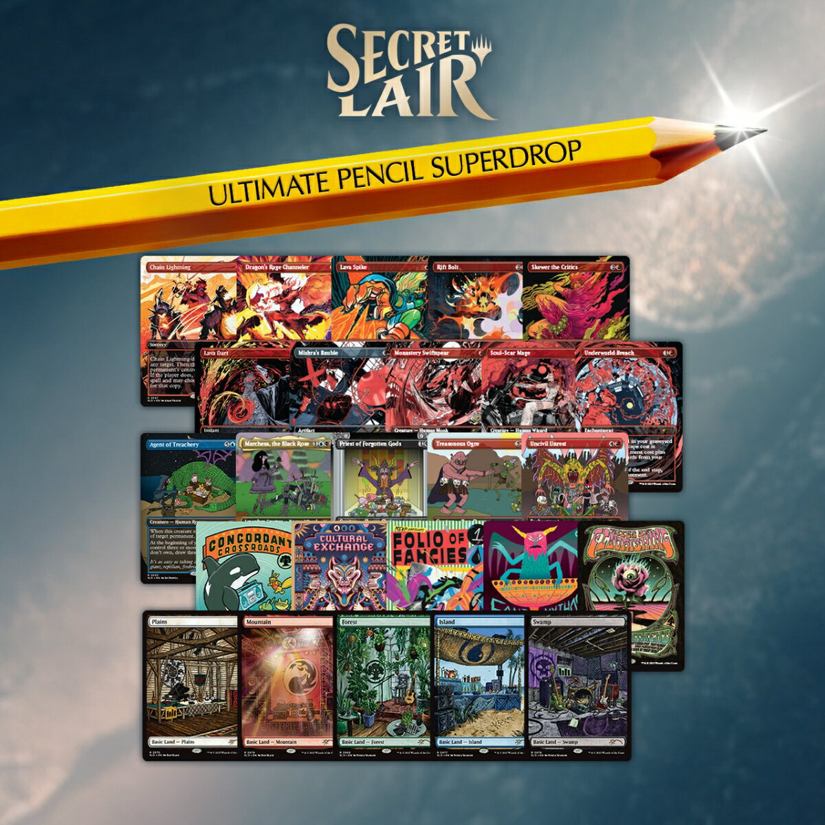 マジック:ザ・ギャザリング Secret Lair Ultimate Pencil Superdrop The Ultimate Pencil Non-Foils Bundle【クレジットカード決済限定】