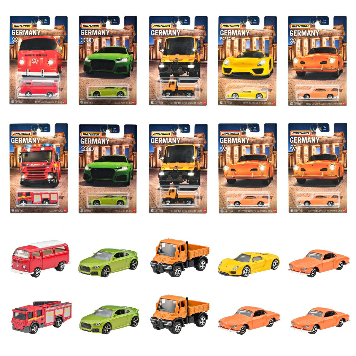 マッチボックス(Matchbox) ベスト・オブ・ヨーロッパ アソート - Germany - 【ミニカー10台入り BOX販売】 【3才~】 986A-HVV05