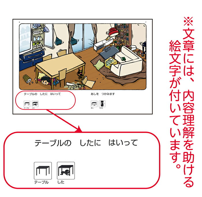 (2016-0504) 埼玉福祉会　SAIFUKU 「地震がきたらどうすればいいの？」 ／やさしくよめる本-LLブック　知的障害　発達障害　特別支援学級　日本語　絵本　図書室　障害者差別解消法　バリアフリー　LLブック　llbook