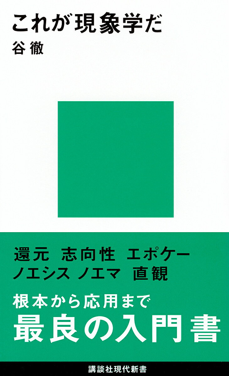 これが現象学だ／谷徹【1000円以上送料無料】
