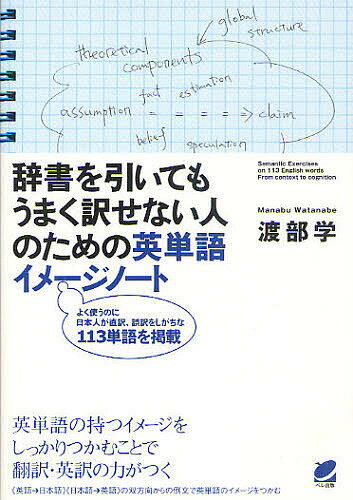 著者渡部学(著)出版社ベレ出版発売日2010年10月ISBN9784860642730ページ数348Pキーワードじしよおひいてもうまくやくせないひとの ジシヨオヒイテモウマクヤクセナイヒトノ わたなべ まなぶ ワタナベ マナブ9784860642730内容紹介よく見る単語だけどいまひとつイメージがつかめない、辞書を引いて訳しても変な日本語になってしまう、という壁を越えるには、英単語が持つニュアンスをしっかりつかむことが大切です。本書では、日本人がつまづきやすい単語をピックアップし、その単語のイメージを詳しく解説。そして、英語から日本語、日本語から英語の双方向から、例文を通して英語発想をつかむイメージトレーニングができるようになっています。※本データはこの商品が発売された時点の情報です。目次入門編：30words（簡単なはずなのに、時々ひっかかってしまう言葉/感情をイメージさせる言葉/状態や性質をイメージさせる言葉）/中級編：42words（動きをイメージさせる言葉/人と人との関係をイメージさせる言葉/感覚の動きをイメージさせる言葉 ほか）/上級編：41words（関係をイメージさせる言葉/状態の時間的変化をイメージさせる言葉/記号や図表をイメージさせる言葉 ほか）