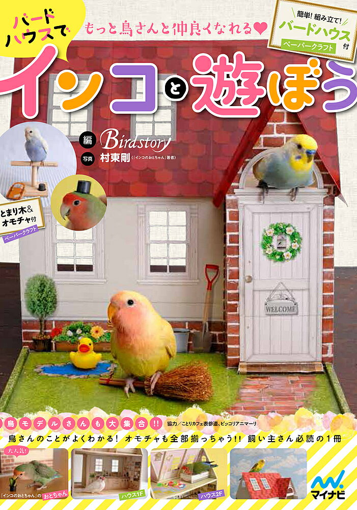 もっと鳥さんと仲良くなれる・バードハウスでインコと遊ぼう 簡単!組み立て!バードハウス付／Birdstory【1000円以上送料無料】