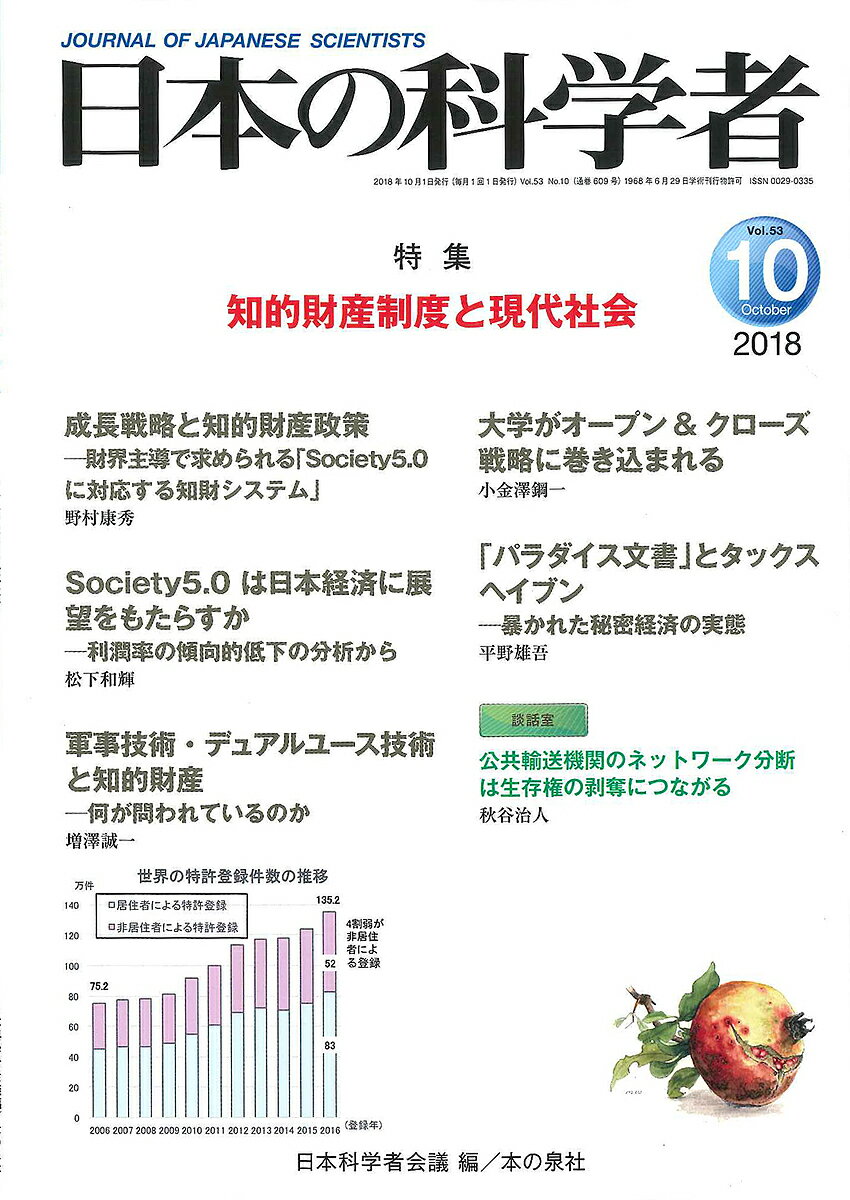 日本の科学者 Vol.53No.10(2018-10)／日本科学者会議【1000円以上送料無料】