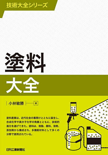 ※商品画像はイメージや仮デザインが含まれている場合があります。帯の有無など実際と異なる場合があります。著者小林敏勝(著)出版社日刊工業新聞社発売日2020年09月ISBN9784526080821ページ数366Pキーワードとりようたいぜんぎじゆつたいぜんしりーず トリヨウタイゼンギジユツタイゼンシリーズ こばやし としかつ コバヤシ トシカツ9784526080821内容紹介塗料産業は、近代社会の幕開けとともに誕生し、合成化学や高分子化学の発展とともに、技術的進化を遂げてきた。塗料は、樹脂、顔料、溶剤、添加剤から構成され、多機能材料として多くの分野で使用されている。知っておくべき主な法令も取り上げて解説するとともに、塗料の設計と製造、ユーザーへの商品提供の際に留意すべき事項を示した。※本データはこの商品が発売された時点の情報です。目次第1章 塗料の機能と構造/第2章 塗料用樹脂/第3章 バインダーシステム/第4章 塗料用顔料/第5章 溶剤の選択/第6章 添加剤/第7章 塗料の配合設計/第8章 顔料分散設計/第9章 塗料の製造工程/第10章 塗料と塗膜の評価法/第11章 塗料の不具合現象とその対策/第12章 塗料と塗装に関係する法令