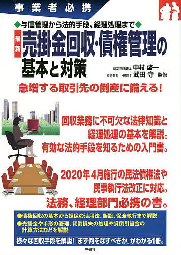 ※商品画像はイメージや仮デザインが含まれている場合があります。帯の有無など実際と異なる場合があります。著者中村啓一(監修) 武田守(監修)出版社三修社発売日2020年10月ISBN9784384048544ページ数255Pキーワードビジネス書 さいしんうりかけきんかいしゆうさいけんかんりのきほ サイシンウリカケキンカイシユウサイケンカンリノキホ なかむら けいいち たけだ ま ナカムラ ケイイチ タケダ マ9784384048544内容紹介回収業務に不可欠な法律知識と経理処理の基本を解説。有効な法的手段を知るための入門書。2020年4月施行の民法債権法や民事執行法改正に対応。法務、経理部門必携の書。※本データはこの商品が発売された時点の情報です。目次第1章 債権回収と与信管理の基本/第2章 回収しやすい契約書の作成ポイント/第3章 手形取引や担保・保証による回収法/第4章 訴訟などの法的手段を活用する場合/第5章 保全手続き・強制執行による回収/第6章 知っておきたい取引先の倒産と対策/第7章 売掛金や回収できない債権の経理上の処理