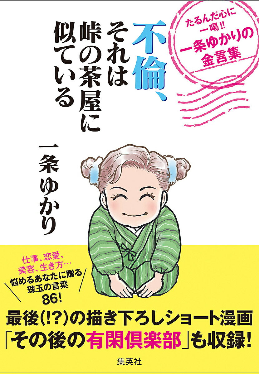 不倫、それは峠の茶屋に似ている たるんだ心に一喝!!一条ゆかりの金言集／一条ゆかり【1000円以上送料無料】