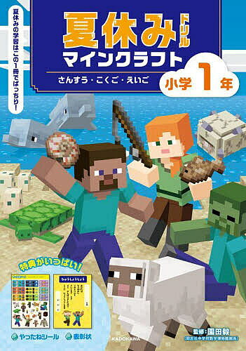 【送料無料】夏休みドリルマインクラフトさんすう こくご えいご小学1年／園田毅