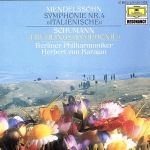 【中古】 【輸入盤】MENDELSSOHN　：　ITALIENISCHE　SYMPHONIE，　SCHUMANN　：　FRUEHLINGS　SYMPHONIE／Mendelssohn（作曲）,Schumann（作曲）,Karajan（指揮）,