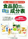 【中古】 食品80キロカロリー成分表 七訂 80kcal当たりの栄養価がわかる/香川芳子