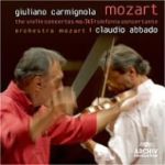  モーツァルト：ヴァイオリン協奏曲第3番、第5番、協奏交響曲（SHM−CD）／ジュリアーノ・カルミニョーラ,ダヌーシャ・ヴァスキエヴィチ（va）,クラウディオ・アバド（cond）,モーツァルト管弦楽団,Raphael　Christ（v
