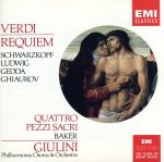【中古】 【輸入盤】Verdi；　Requiem／4　Sacred　Pieces／Verdi（アーティスト）,Schwarzkopf（アーティスト）,Ludwig（アーティスト）,Gedda（アーティスト）,Giulini（アーティスト）