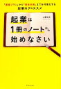 【中古】 起業は1冊のノートから始めなさい 「事業プラン」から「資金計画」までを可視化する起業ログのススメ/上野光夫【著】