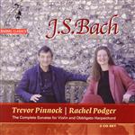  Bach：　Complete　Sonatas　for　Violin　and　Obbligato　Harpsichord　／　Pinnock，　Podger／J．S．Bach（アーティスト）
