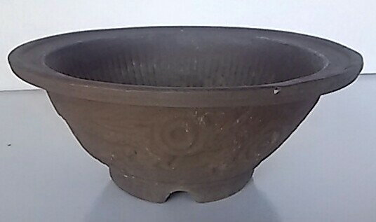 ■植木鉢　径約19.5cm高さ約8.5cm　単品陶器鉢　浅鉢(平鉢)【中古品】