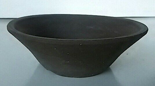 ■植木鉢　径約13.5cm高さ約4.5cm　単品陶器鉢　浅鉢(平鉢)【中古品】